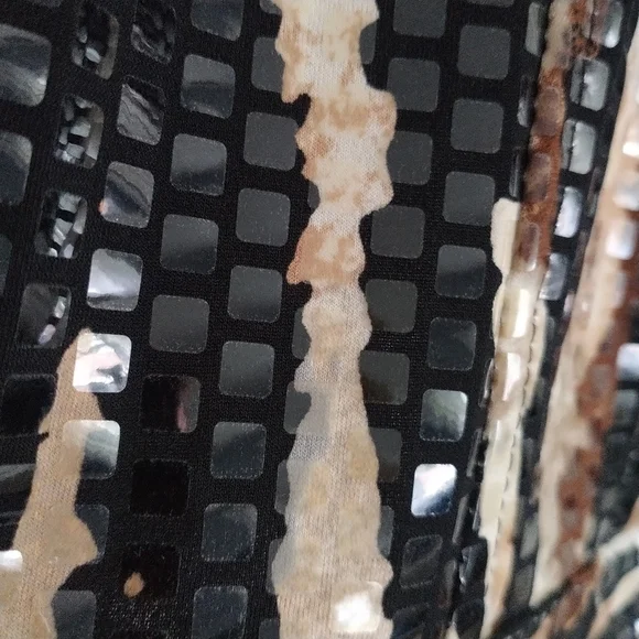 Notations Jean Style Cowboy  Jacket w Clear Decorative Disks L - Picture 3 of 13